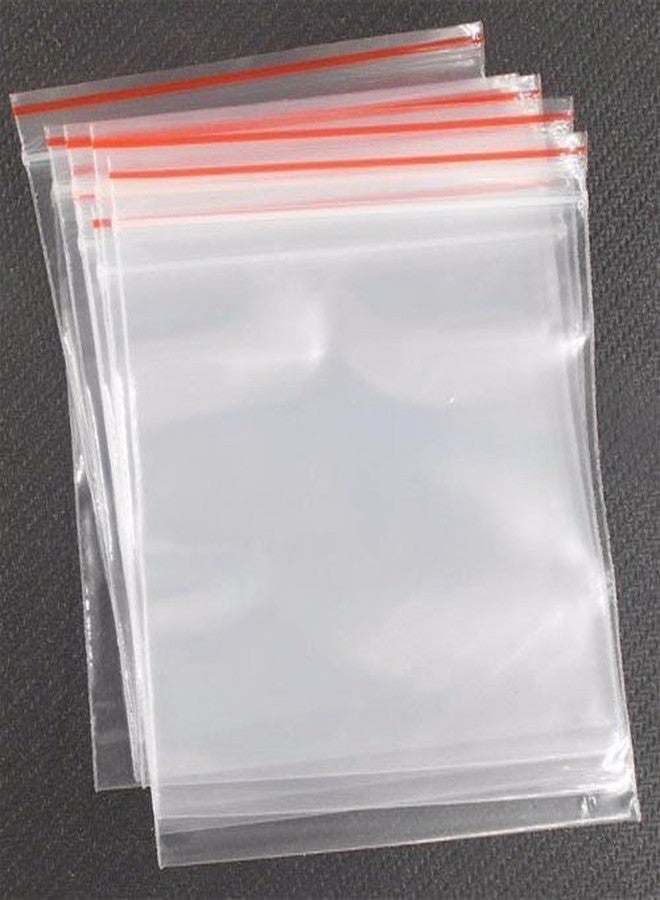 bvslf Reusable/Resealable Zip Lock Covers Pouch Bags, 8 x 10 inches, 100 Pieces (Transparent) - Image 1